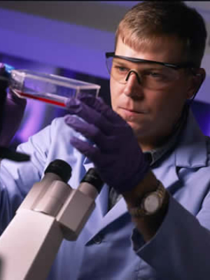 Matt performing research in his lab circa 1990