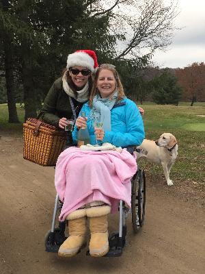 "Golfing" with Auntie Carol