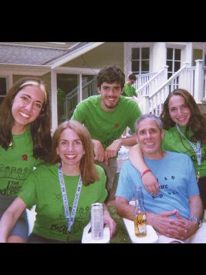 The Scher Family (Team Brad The Rad Dad) participating in the Walk to Defeat ALS in 2020.