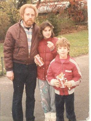 Me and my sister, Sam, with my Dad a long time ago!